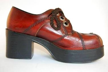 Mens platform shoes 1970's on sale