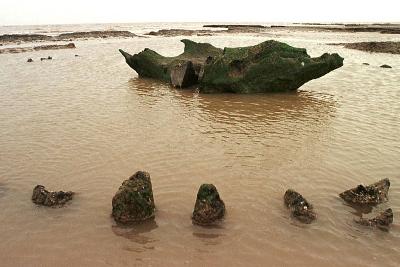 Seahenge with rising water level 